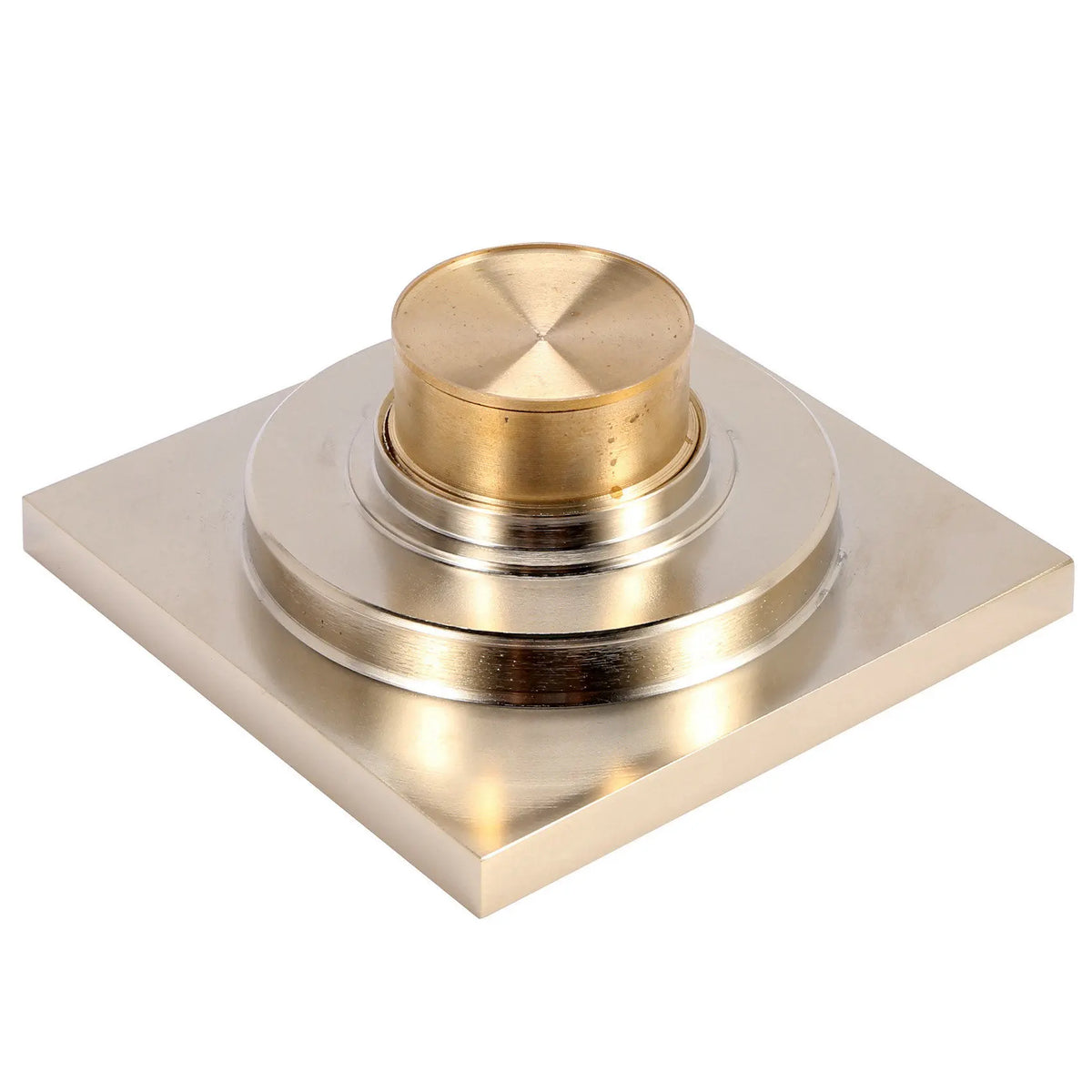 ABKW-Gold Square Floor Drain Shower Ground Drainer With Strainer Filter Drainage Clean For Bathroom Washroom Vue