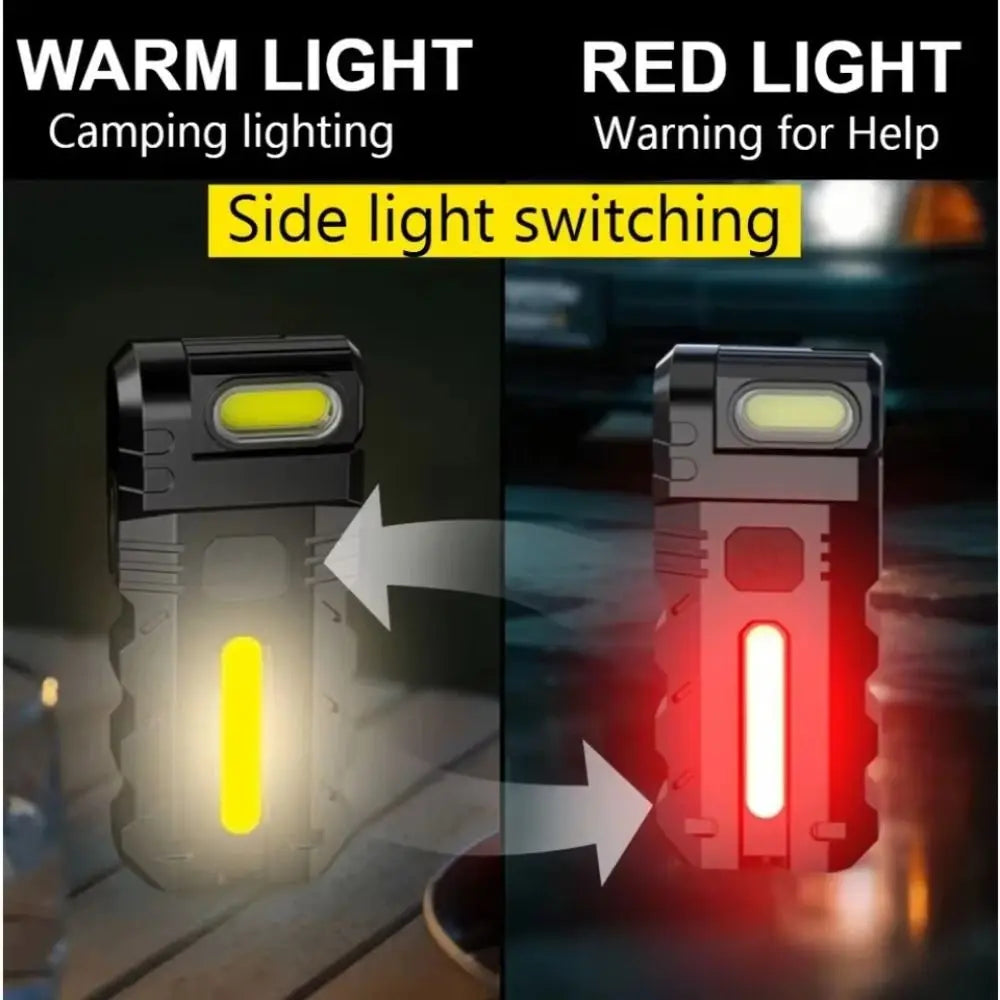 1000mAh Battery Magnetic LED Flashlight 180 Degree Rotating Head USB Rechargeable Rechargeable Flashlight Super Bright LED Vue