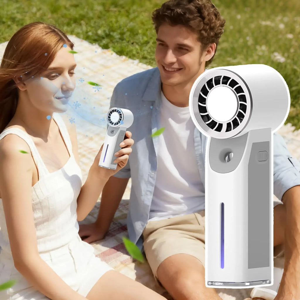 Portable Handheld Misting Fan 1800mAh Rechargeable Personal Water Spray Fan 3-Speed Foldable Mini Cooler For Summer Outdoor home Vue