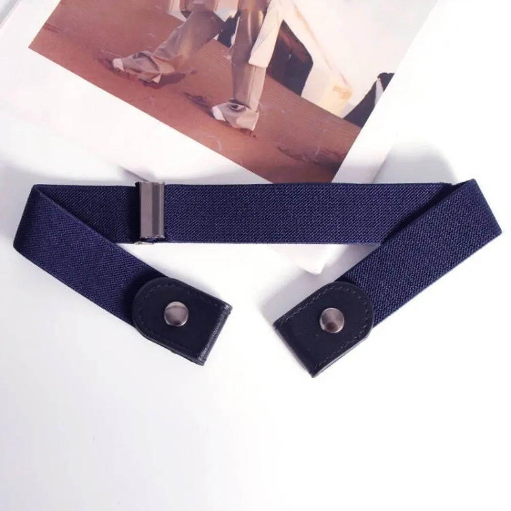 Easy Wear Invisible Belt Stretch Elastic Canvas Buckle-free Belts Vue 2