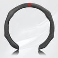 Suede Leather 38cm Car Steering Wheel Cover, Breathable, Auto Decoration For Genesis GV60, GV70, GV80, G80, G70, G90, 2021, 2022 Vue Black red-H