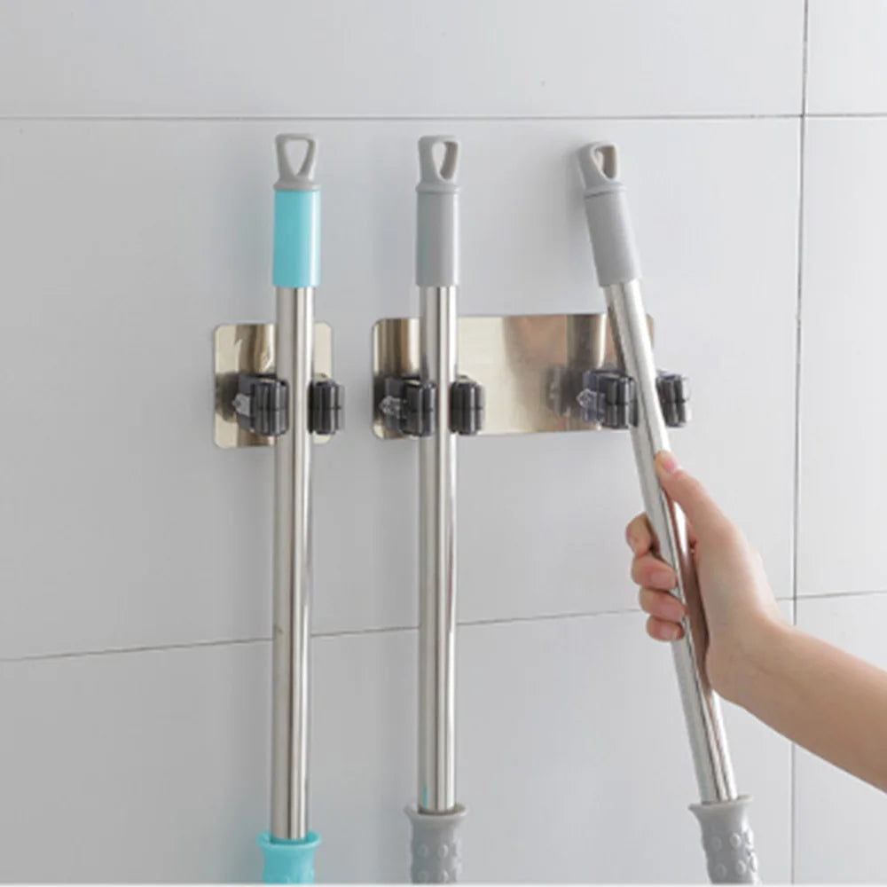 Powerful hook magic sticker bathroom seamless nail-free mop holder Vue