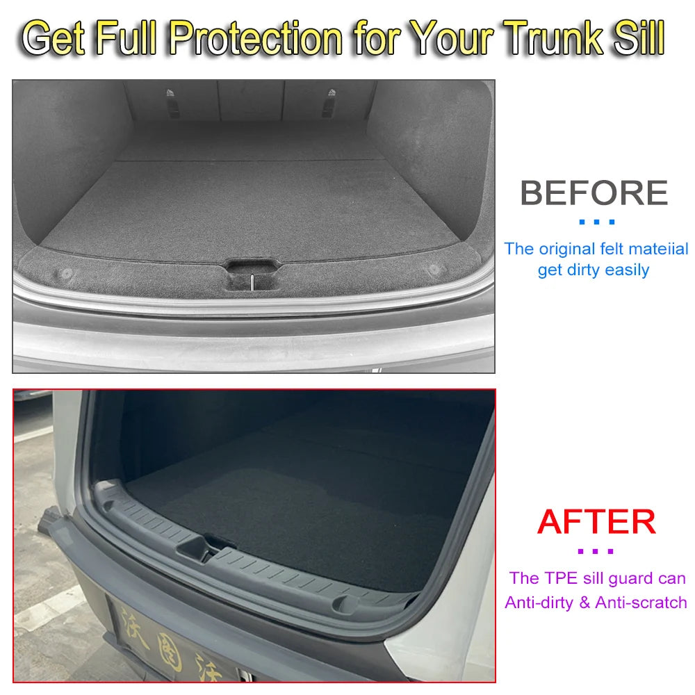 Rear Bumper Guard for 2025 2026 Tesla Model Y Juniper Trunk Bumper Sill Guards Protector Cover Protective Mats Pad Accessories Vue