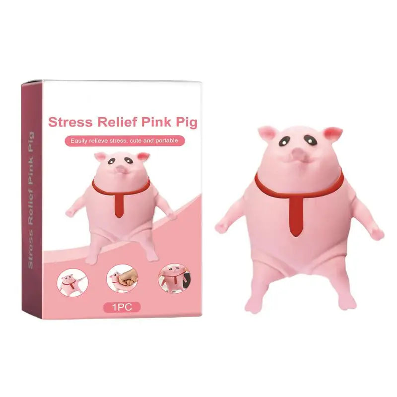 Pink Pig Squeeze Toy – Cute Sensory Fidget Toy for Kids & Adults Sensory Squeeze Toy Vue