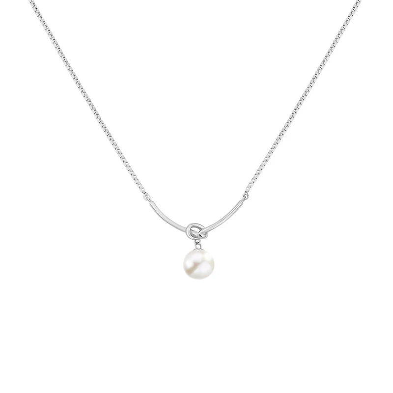 Huitan Imitation Pearl Pendant Necklace – Korean Fashion Women Pearl Pendant Necklace Vue