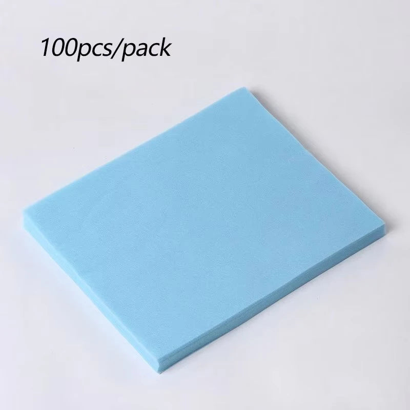 Pink Blue White 100Pcs Disposable Non Woven Filter Paper Nail Art Vacuum Dust Collector Manicure Tools Accessories Vue Sky Blue