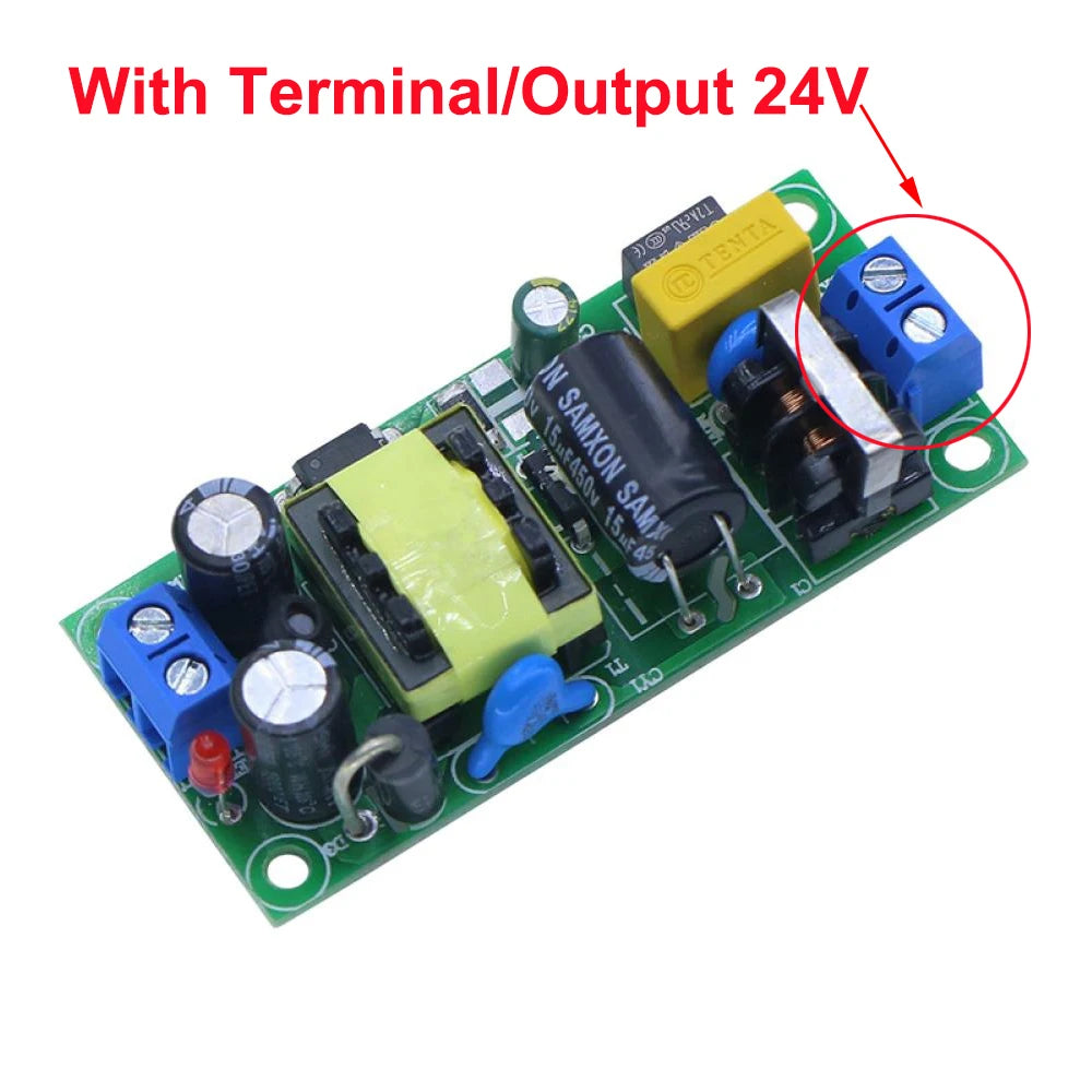 AC/DC-DC Converter Buck Switching Power Supply Board 10W/12W AC85-265V to DC5V/12V/24V Step-down Isolate Power Supply Module Vue No Terminal-5V