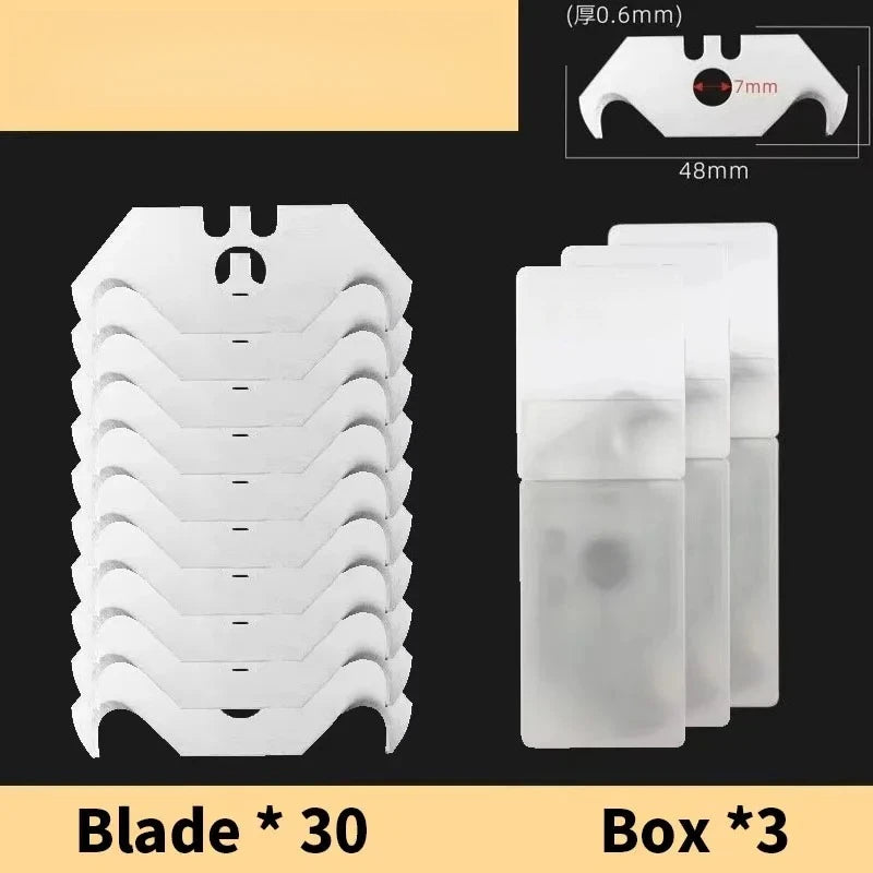Acero de Arte, Cuchillo Bocina Seguridad con Caja de Almacenamiento para Cortar hand tools blades de Utilidad SK2 con Gancho - Vue A0563- 30pcs