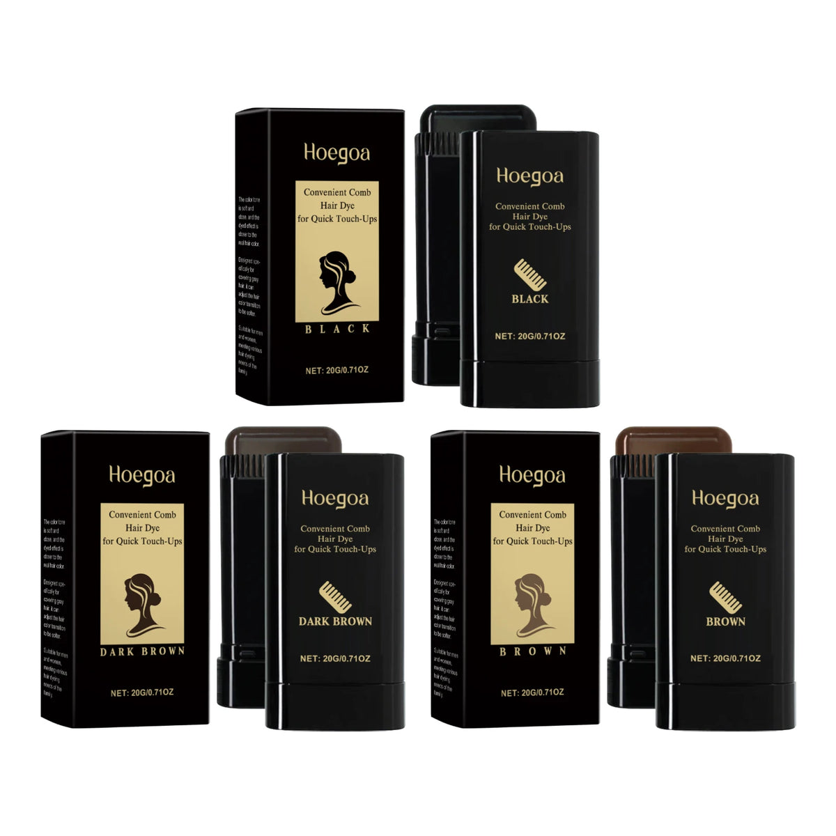 Hair Coloring Stick: Natural & Gentle, Non-Irritating, High-Pigment Temporary Hair Color Vue
