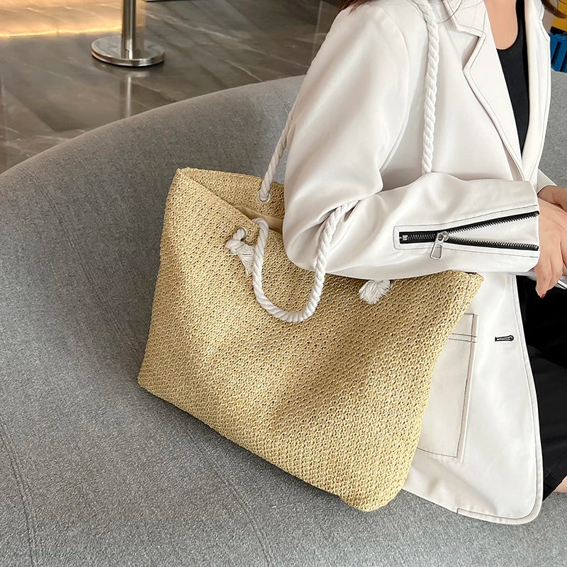 Summer Vacation Handmade Woven Women's Shoulder Bags Fashion Straw