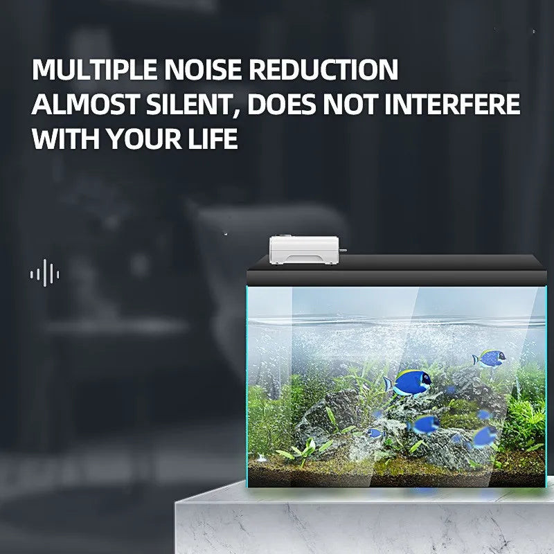 Aquarium Air Pump Ultra Silent High Energy Saving Oxygen Pump Fish Tank Aerator Adjustable Air Volume Pump 110/220V Vue
