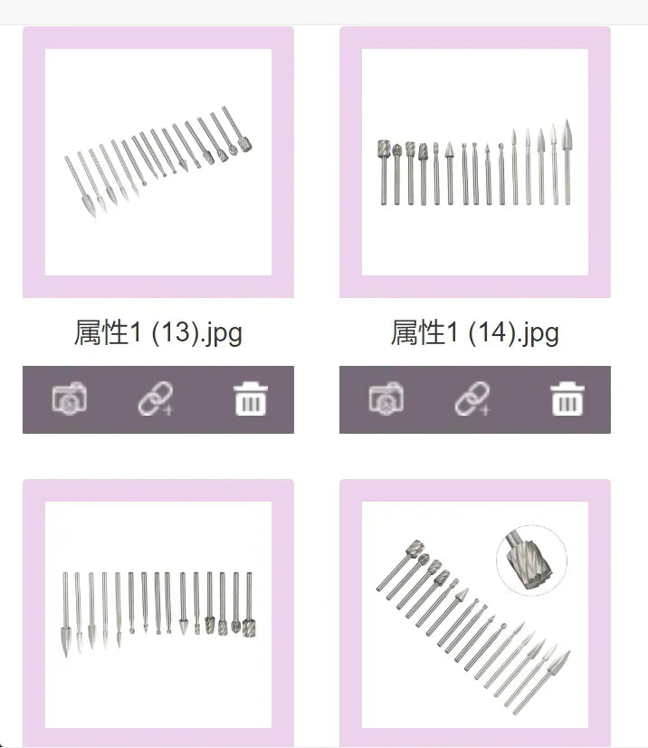 15-Pc HSS Wood Carving Engraving Burr Bit Set – 1/8" Shank Rotary Carving Bit Set Vue China Mainland