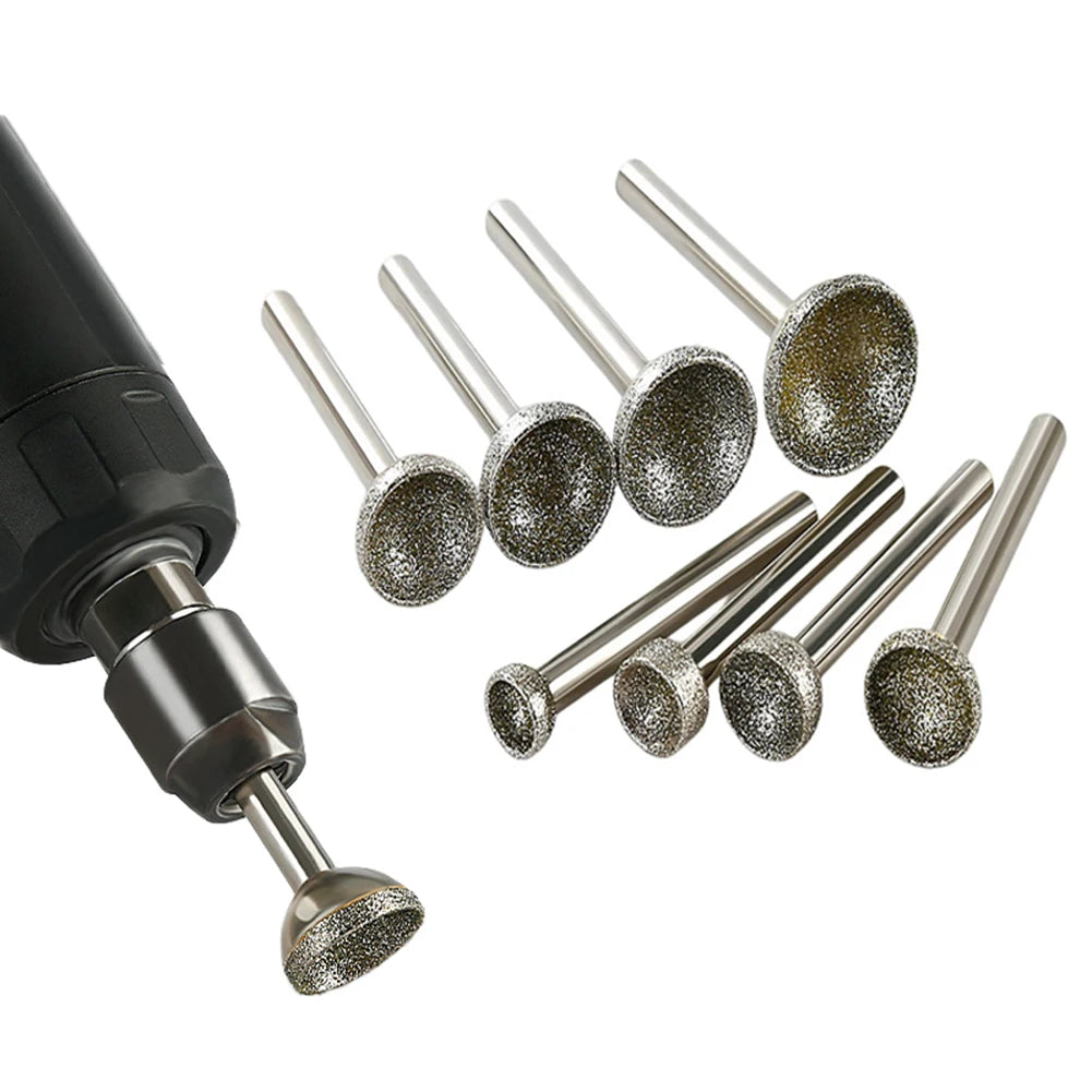 Diamond Mounted Point Grinding Bit 10-25mm Spherical Concave Head Diamond Grinding Bit Vue