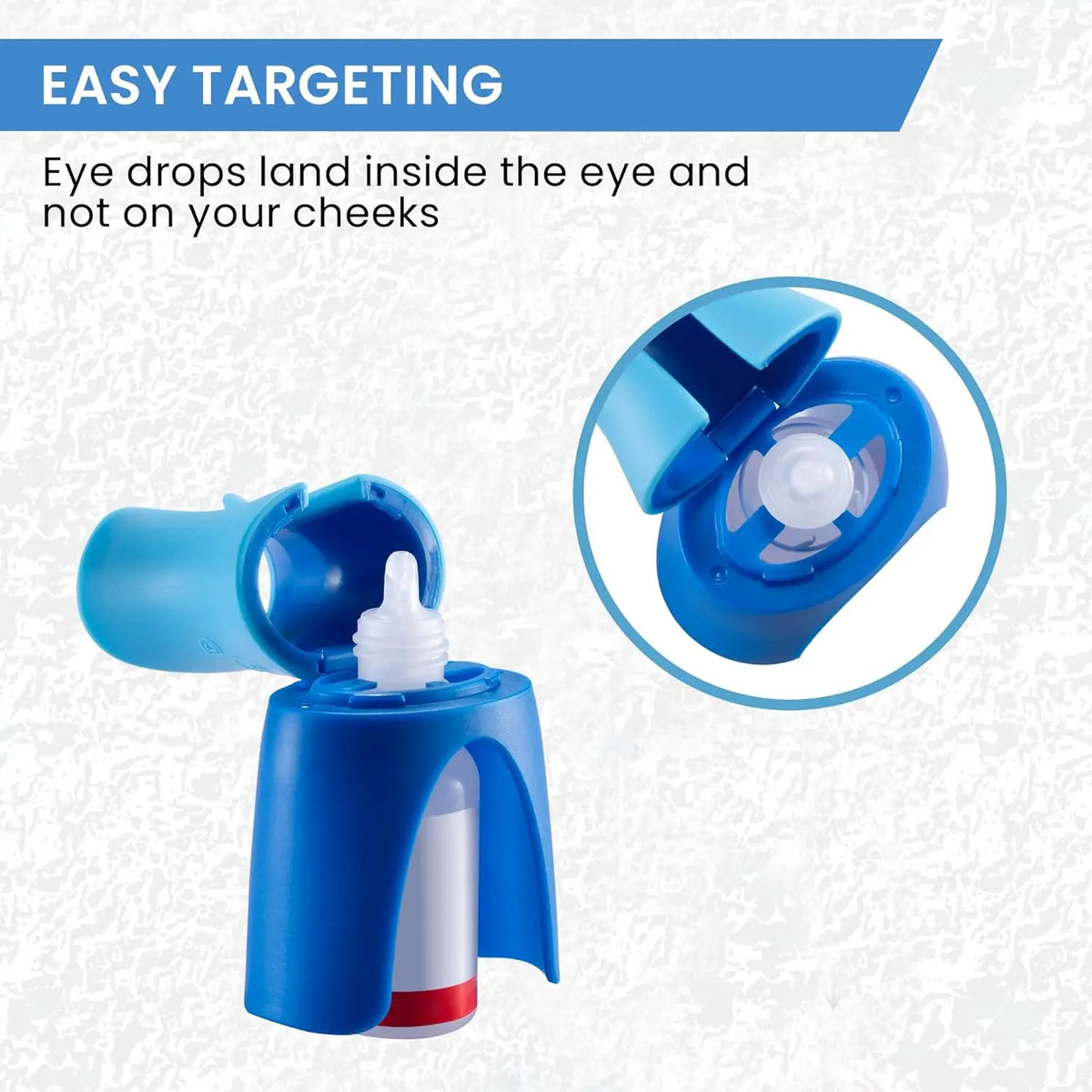 Reusable Eyedrops Holder Eye Drops Bottle Helper Eye Ointments Drops Holder Device Eyedrop Guide Aid Help Applicator Care Tool Vue