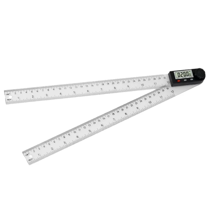 Digital Display Angle Ruler,2-In-1 Precision Ruler & Digital Angle Finder Protractorabkw Vue As Shown B NONE
