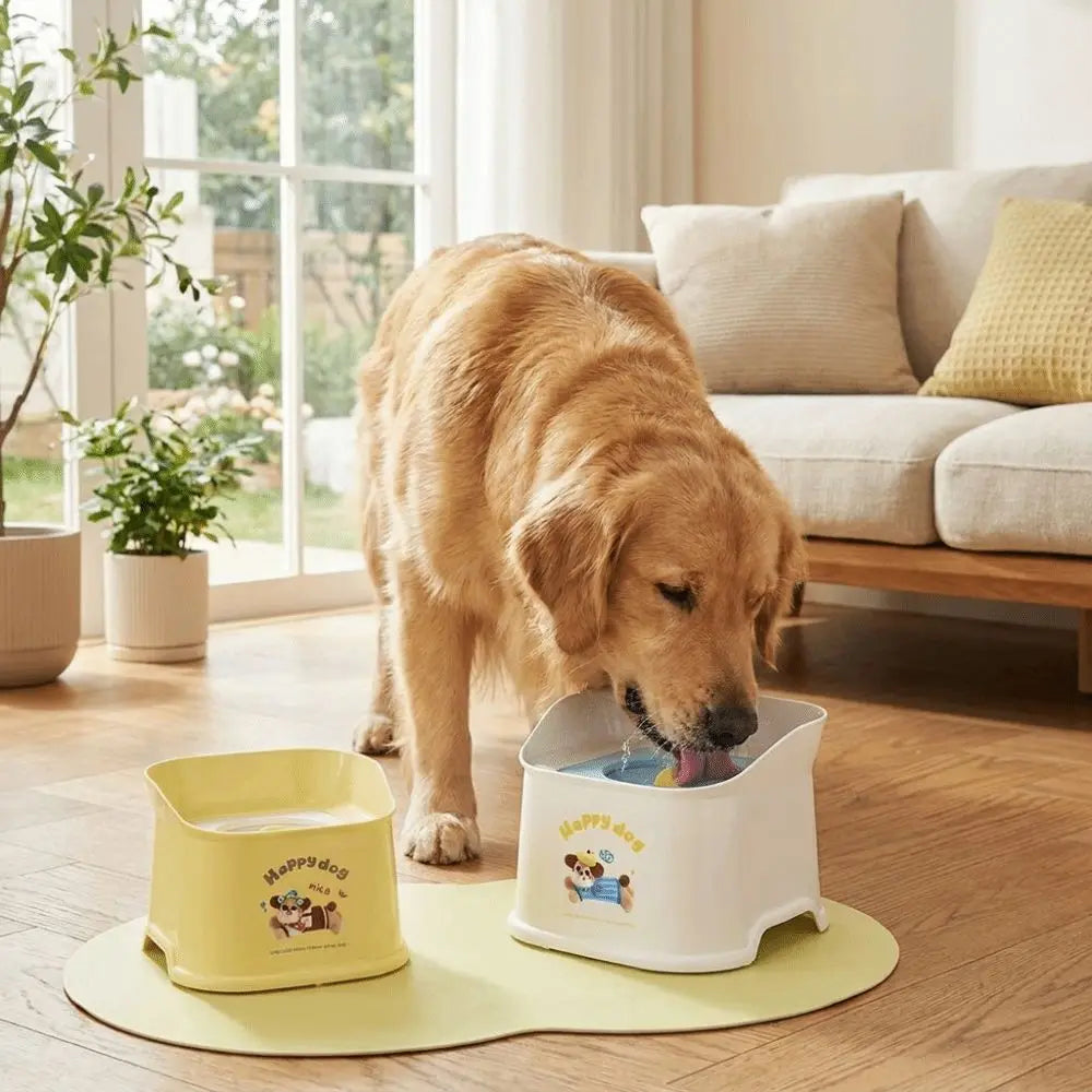 Spill-Proof Dog Floating Water Bowl Anti-Tip Non-Slip Pet Water Bowl Large Capacity Non-Wetting Mouth Pet Water Fountain Travel Vue