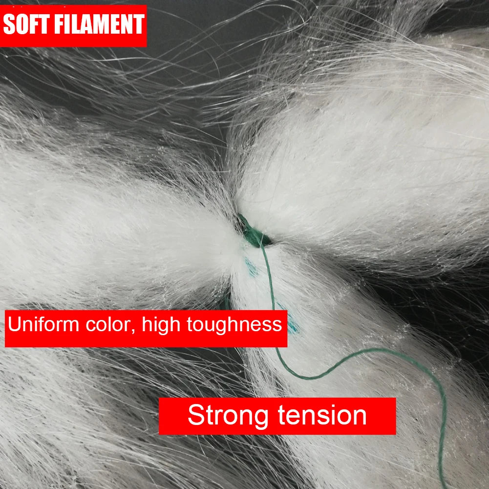 8/15/20/30M Outdoor Fishing Net Fishing Nylon Trap Monofilament Gill Nets Three Layer Fish Trap Network Fishing Tackle Accessory Vue