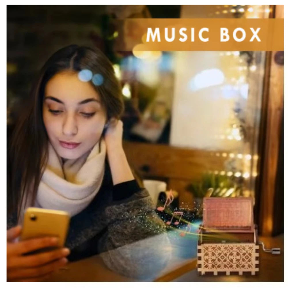 Music Boxes White Blue Black Wood You Are My Sunshine Godfather Music Box Music Theme Sleep Aid Music Blind Box Birthday Gift Vue