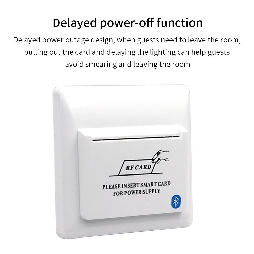 2.4G TTHotel Power Saver TTHotel Energy Saving Switch RFID 13.56Mhz Card App Remote Control Energy Saver for Hotel Apartment B&B Vue