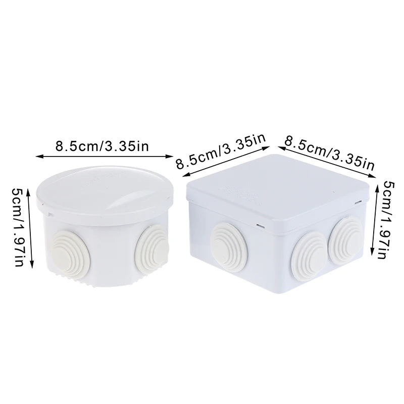 ABS Electrical Junction Box DIY Power Control Case IP65 Waterproof For Cable Wire Connection Enclosure For Indoor/Outdoor Vue