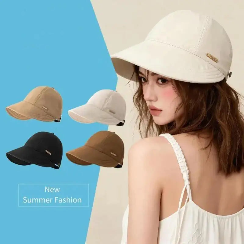 Women's Wide-Brimmed Sun Hat Quick-Drying Waterproof Can Be Worn Over A Face Mask Or Under A Helmet Vue
