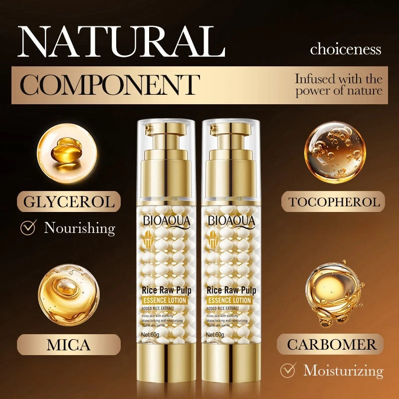 60g Rice Extract Essence, Moisturizes the Skin, Provides Hydration and Nutrients, Suitable for Facial Care and Body Essence, Leaves Skin Soft, Suitable for All Skin Types, Suitable for Daily Skincare, Can Be Used Personally o Vue