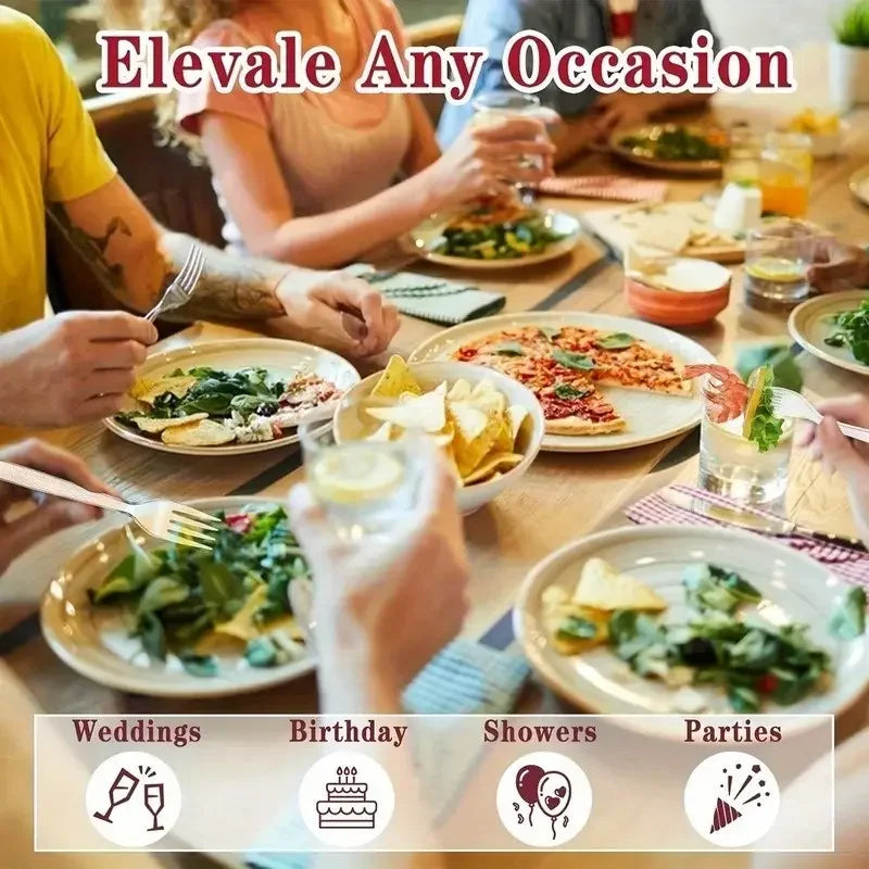 1-100Set Disposable Clear Plastic Forks Disposable Cutlery Perfect for Home School Parties Restaurants or Everyday Use Vue