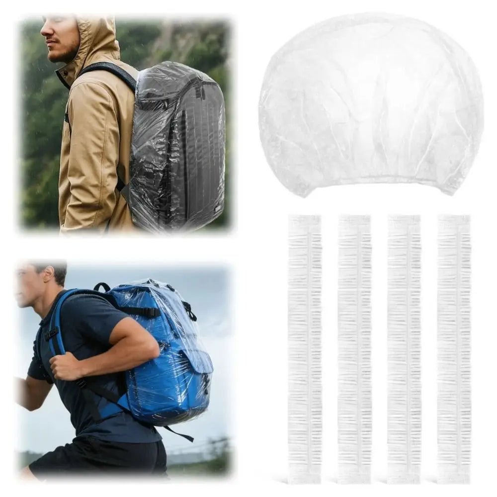 30Pcs Disposable Backpack Rain Cover Foldable 90/110cm Waterproof Backpack Cover Lightweight Compact Transparent Backpack Cover Vue