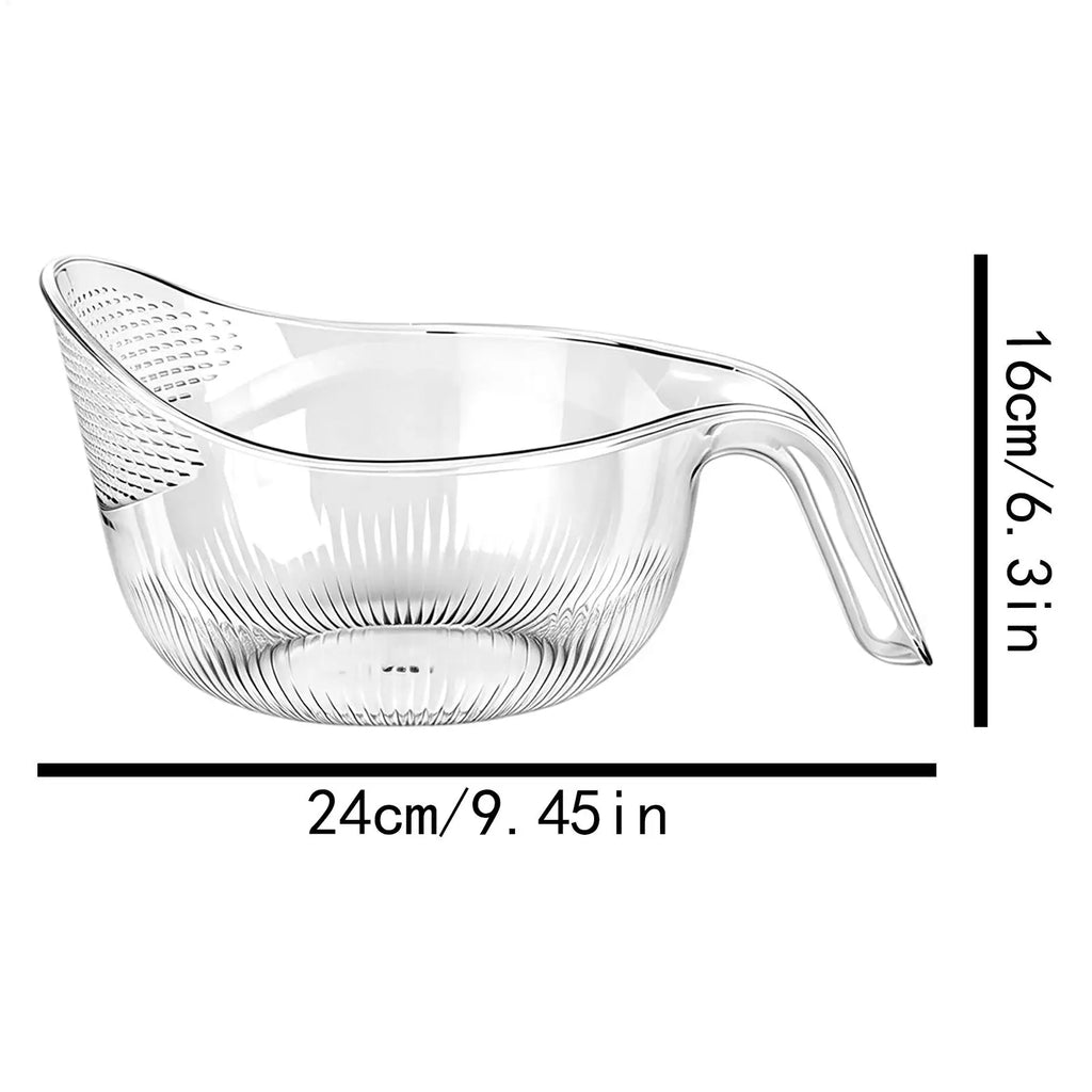 Multifunctional Fruit Rinser Colander with Strainer Rice Drainer Strainer for Rinsing Vegetables Grains Beans Meal Prep Picnic Vue