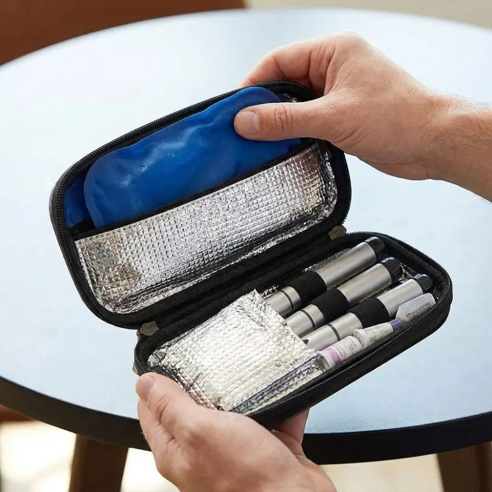Waterproof Insulin Cooling Box Shockproof Dust-proof Insulin Cooler Travel Case Refrigerated Wear-resistant Pill Cooler Bag Vue