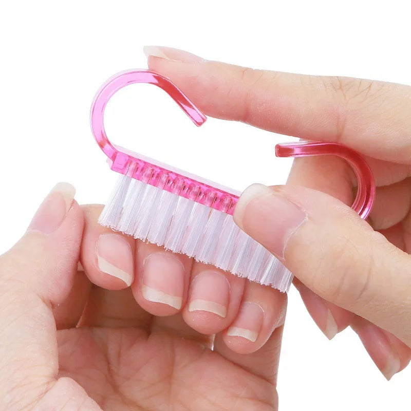 5Pcs Acrylic Nail Brush Nail Art Manicure Soft Dust Plastic Cleaning Nail Brushes File Tools Set Vue