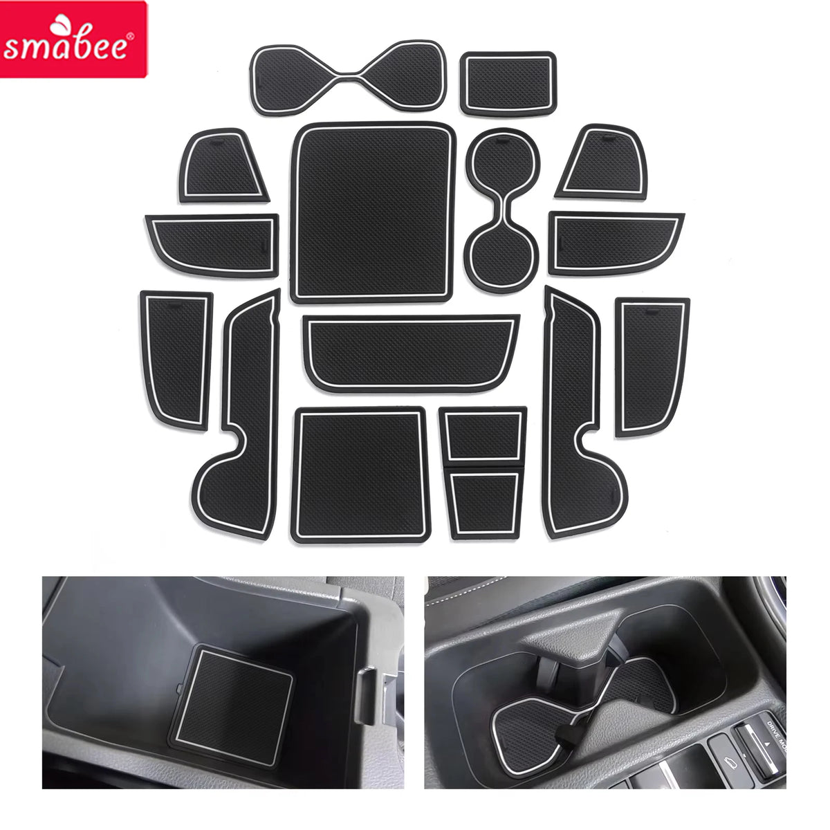 Smabee for Honda Vezel HR-V 2021-2024 HRV (not fit 2025) Anti-Slip Gate Slot Cup Mat Non-Slip Door Pad Coaster Car Accessories Vue