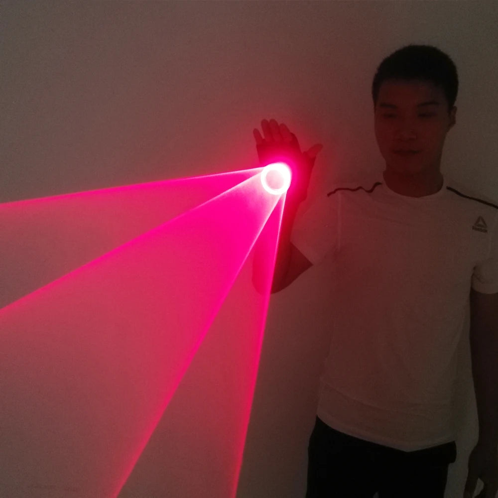 650nm Red Auto Rotating Laser Gloves Lazer Finger Lamp Whirlwind Handheld Cannon LED Palm Gyroscope Light Up Glasses Party Dec Vue