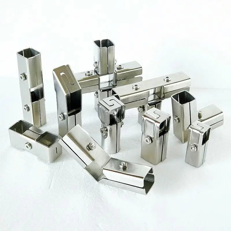 20x20/25x25mm Square Pipe Elbow Fixed Buckle Non Welding Joint Pipe Connector Fitting Bracket Vue