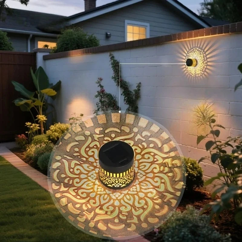 Outdoor Solar Fence Light IP65 Metal Yard Wall Lamp for Outdoor Garden Deck Steps Wall Home Decor Festive Atmospheres Vue