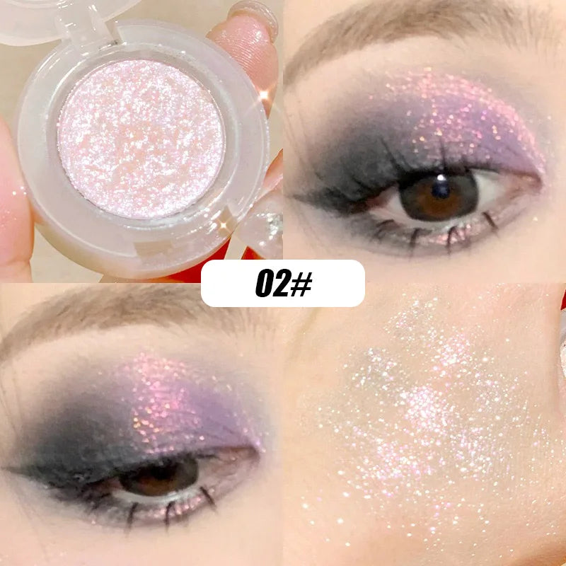 Diamond Eye Shadow Palette Gorgeous Glitter Eyeshadow Glossy Shiny Highlighter Shadow Shimmer Cowherd Weaver Girl Eyes Makeup Vue 02