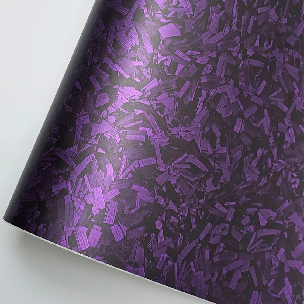 50x30CM Carbon Fiber Vinyl Film 3D 6D Matte Effect Gloss Motorcycle Vue PURPLE-MATTE