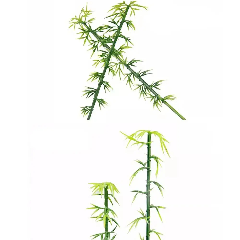 10pcs Plastic Miniature Bamboo Tree Small Simulated Sand Table Model Reusable Fake Micro Landscape Building Toys Vue