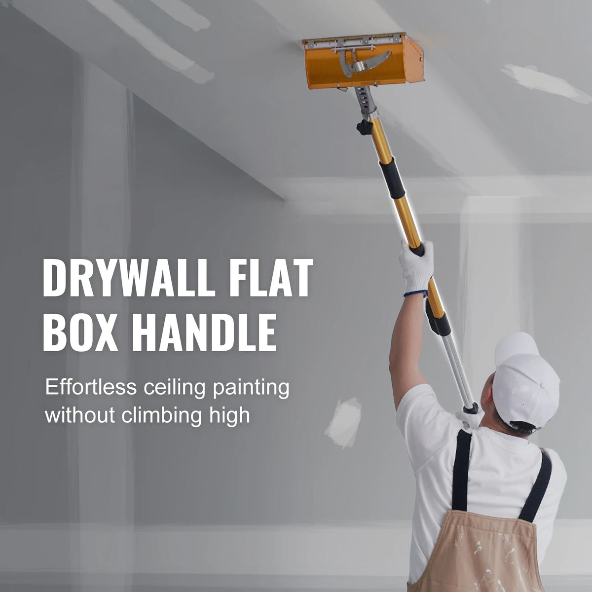 Drywall Flat Box Handle 40–64" Adjustable Aluminum Extension Drywall Extension Handle Vue