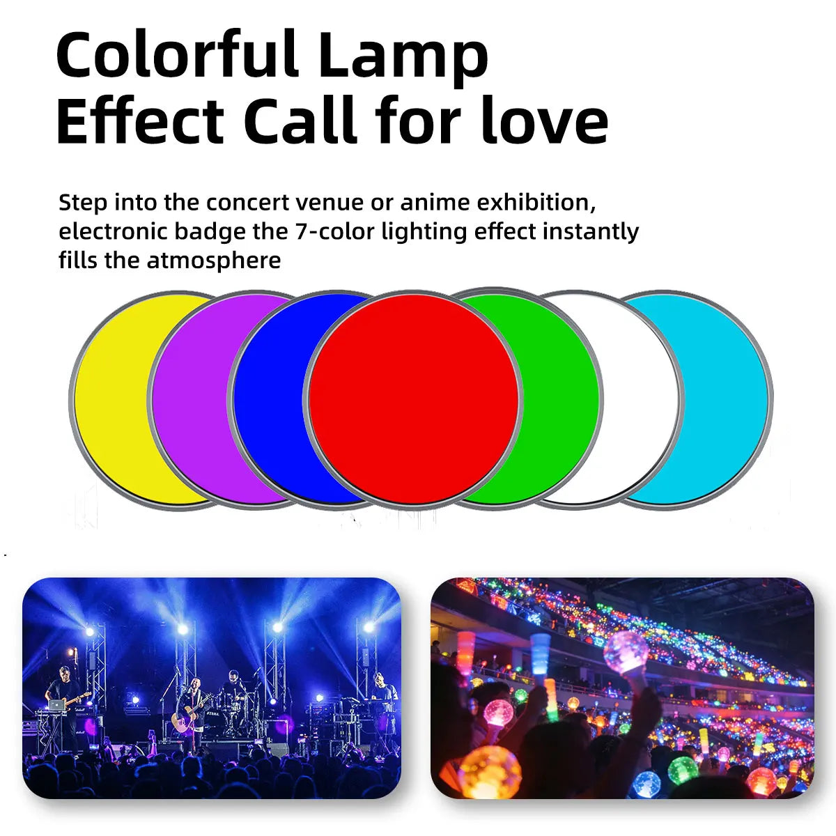 Hatsune Miku Smart Electronic Badge Touch Screen Round Brooches Multi-image Slideshow/Dynamic Videos Play Bluetooth Connection Vue