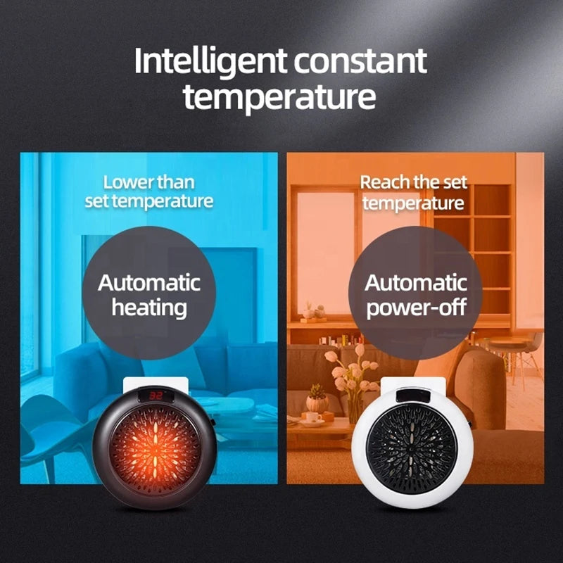 Portable PTC Ceramic Space Heater – Desktop & Wall Mount Mini Portable Space Heater Vue