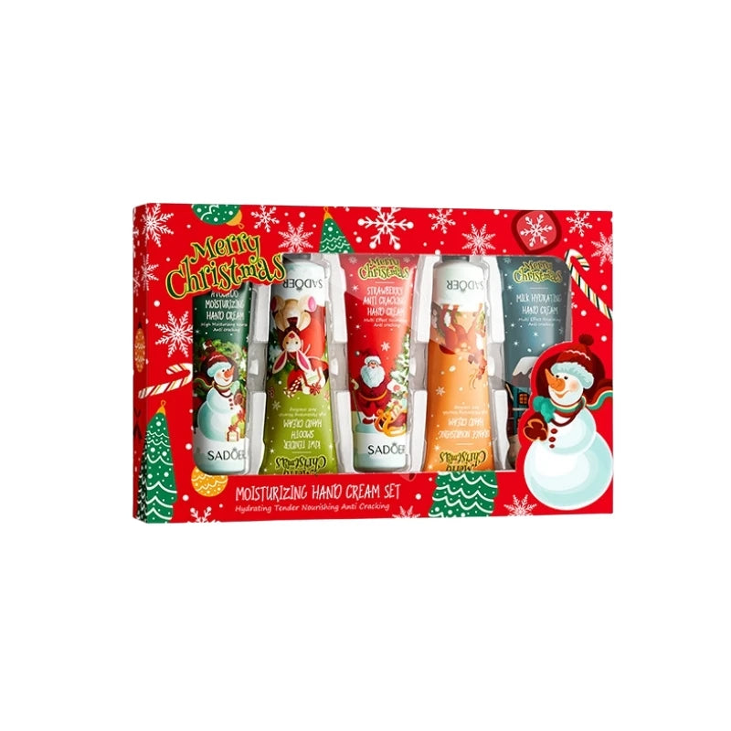 5-Piece Sadoer Christmas Hand Cream Set Moisturizing and Nourishing Whitening and Hydrating Anti-Aging Hand Care Products Vue