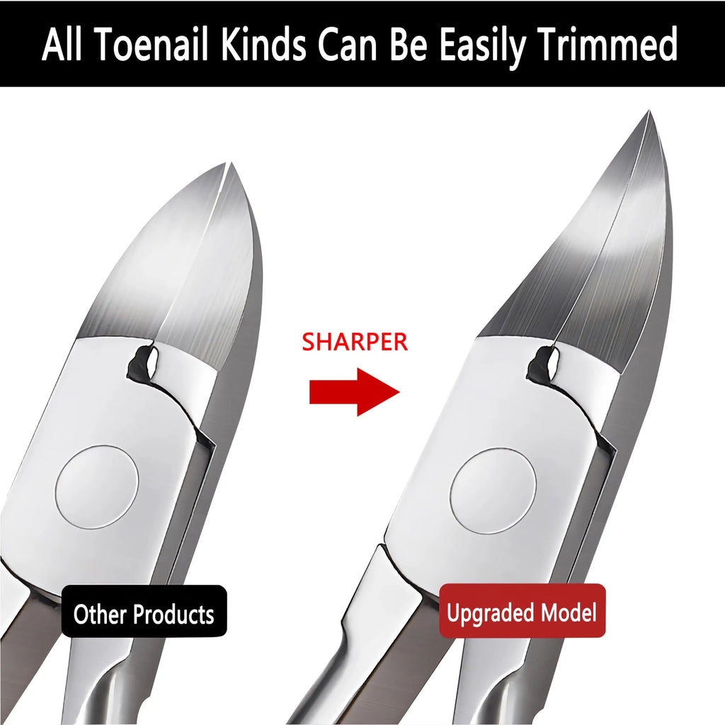 Toenail Clippers, 3 Pack Ingrown Toenail Clippers, Toe Nail Clippers for Thick Nails for Seniors & Man, Podiatrist Toenail Clipp Vue