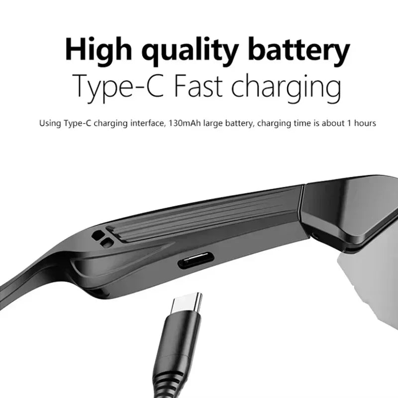 Smart Bluetooth 5.3 Glasses For Listening To Music/Phone Calls/Cycling/Sports Headphone UV Protection Sunglasses for Men Women Vue