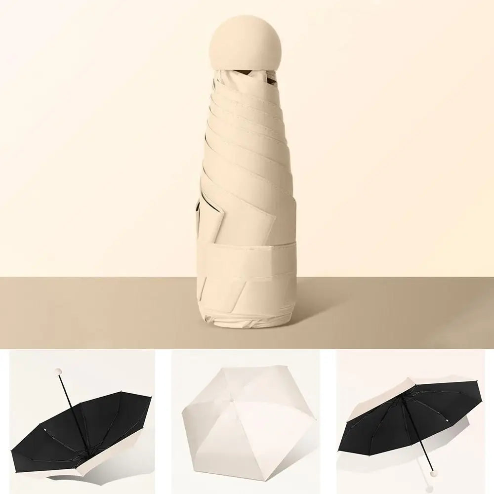 UV Protection Mini Sun Umbrella Manual Open Protable Capsule Ultra Vue