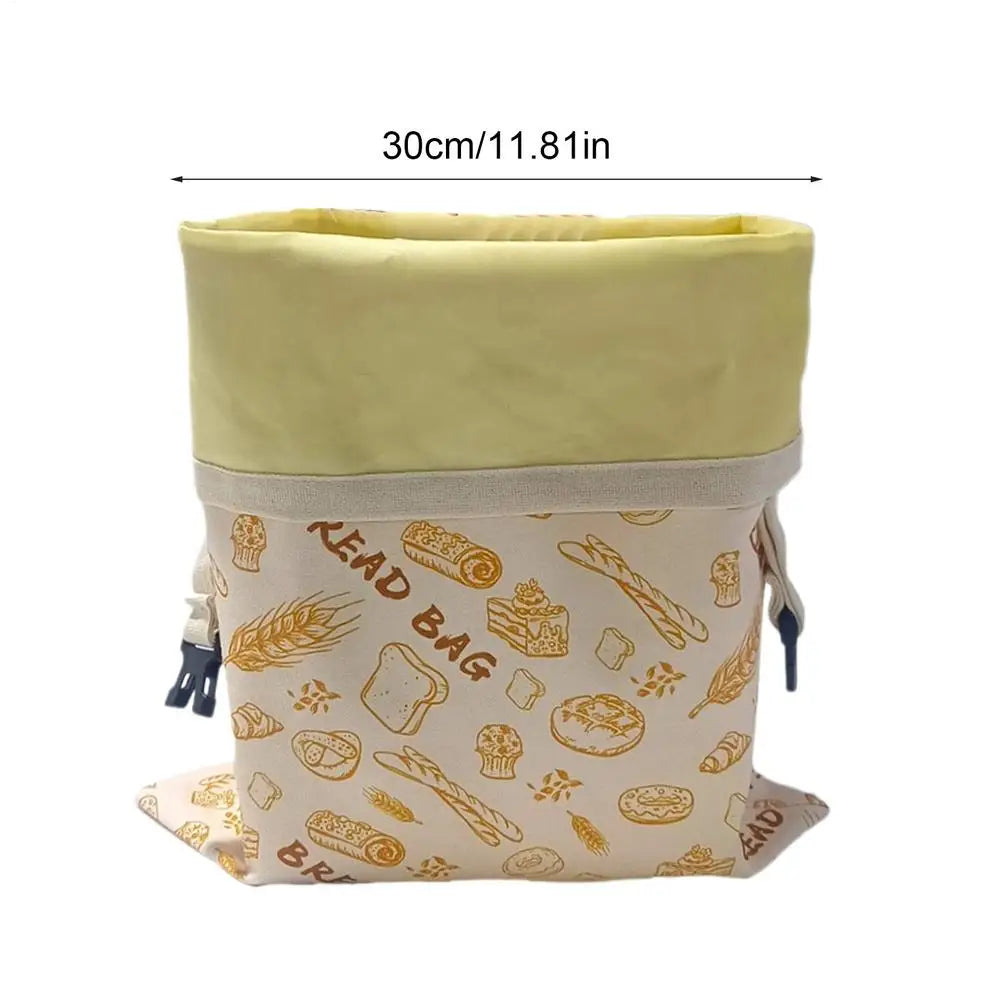 Reusable Beeswax Food Storage Bags Large Size 30x39cm Breathable Bread Loaf Pouch Portable Organizer for Bakery Sandwich Kitchen Vue A