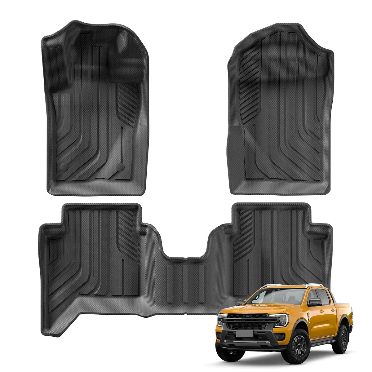 Smabee for Ford Ranger 2024-2026 US Version (not fit China Version) fit 5FT 59.6Bed Car Truck Bed Mat TPE Liner Trunk Bed Liner Vue