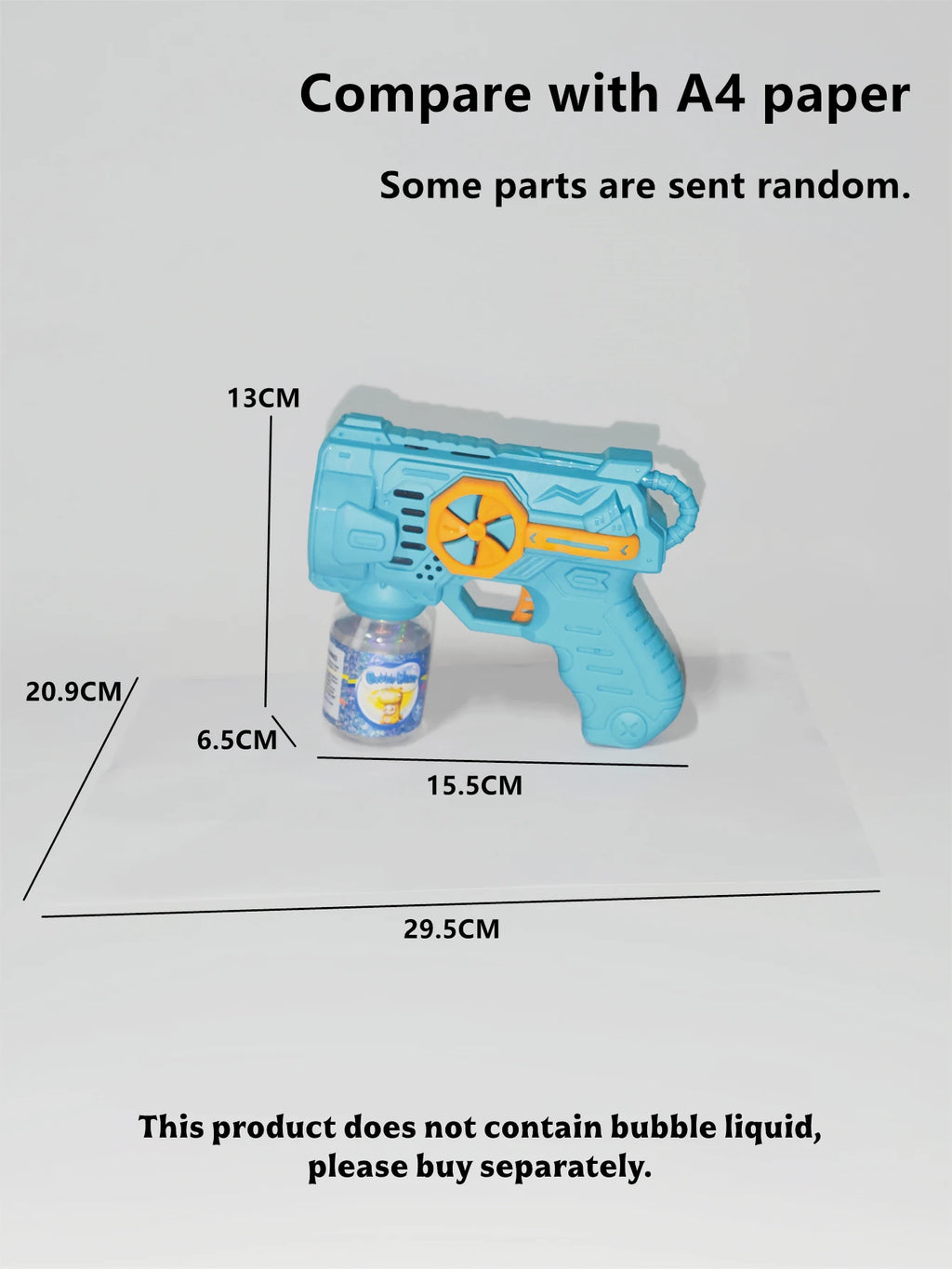 Bubble Gun Toys, Colorful Body Bubble Machine for Kids Outdoor Summer Gift (Not Included Battery, Not Contain Bubble Liquid) Vue