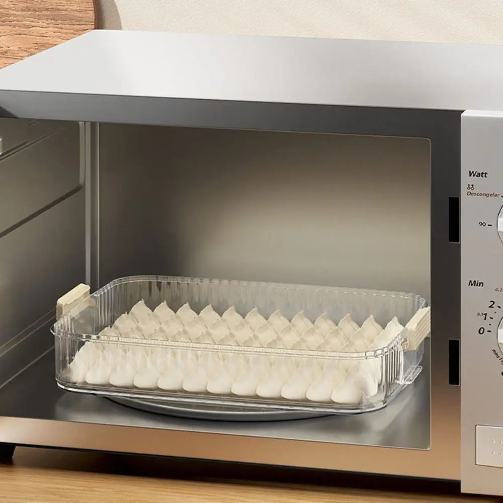Plastic Frozen Dumpling Storage Box Large Capacity Fresh-keeping Wonton Storage Box with Lid Multi-layer Dumpling Box for Home Vue