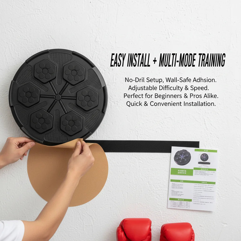 Smart Bluetooth Boxing Machine – LED Punching Target & Gloves Boxing Punching Target Vue